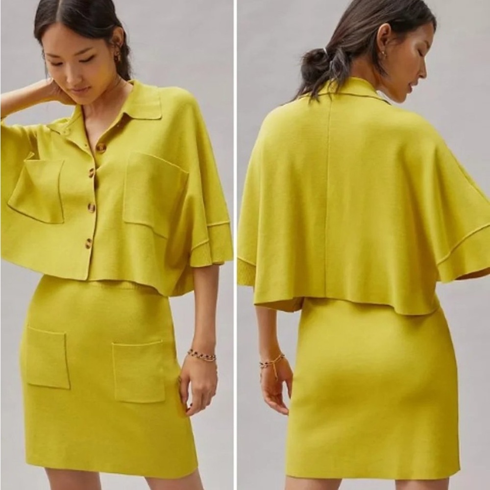 Anthropologie patch pocket skirt set